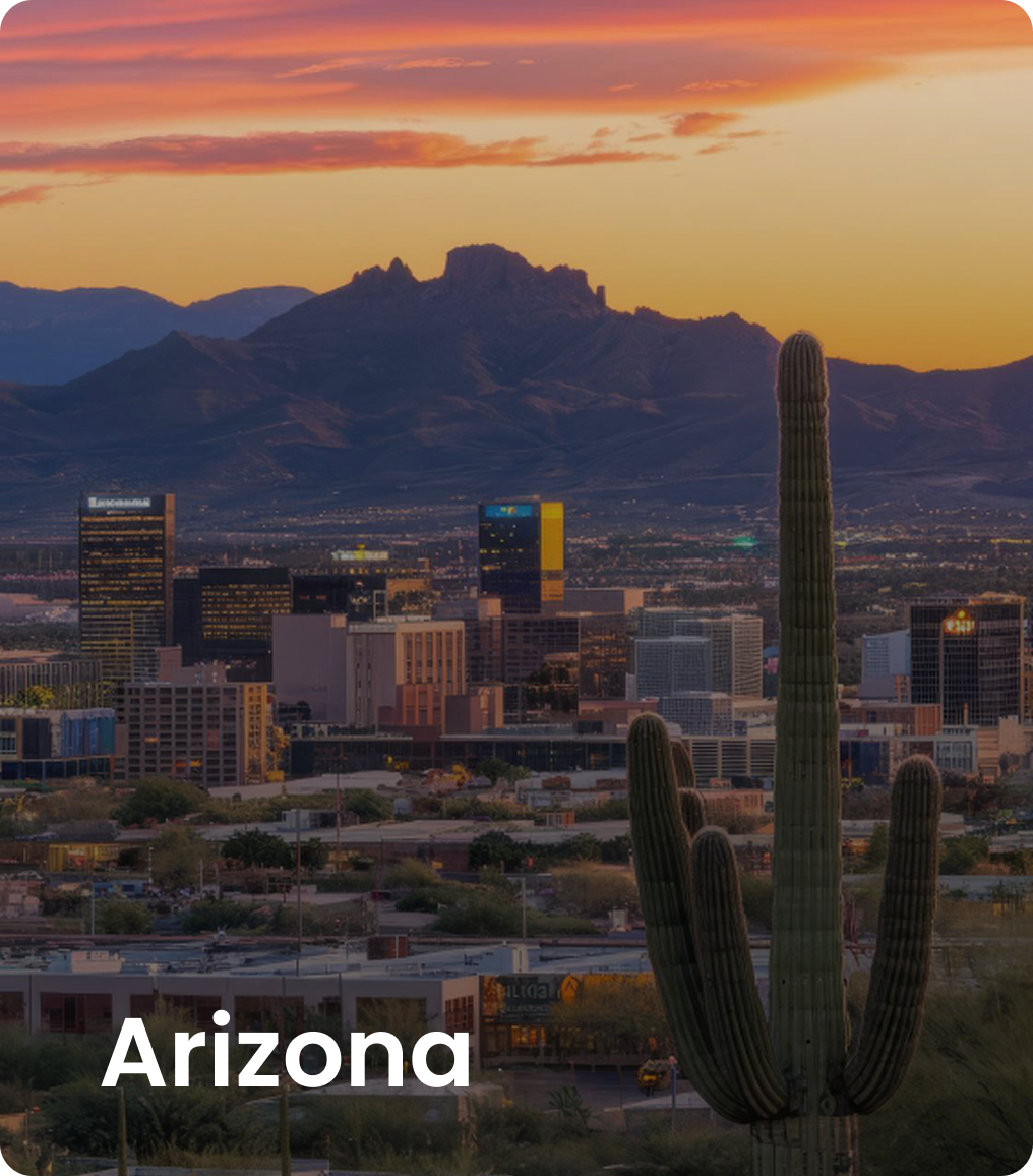Phoenix skyline with desert mountains