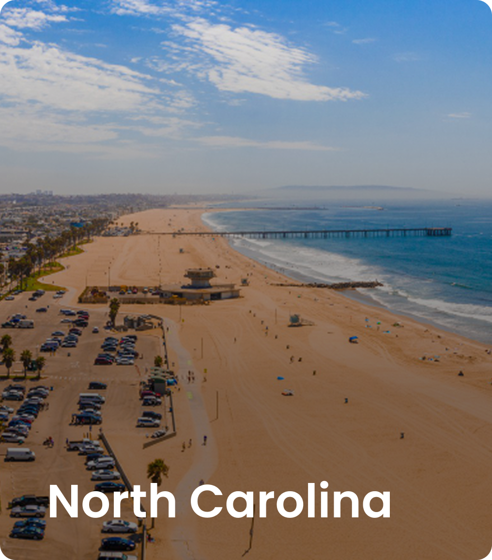 North Carolina coastal beach view